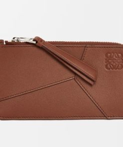 Puzzle-Inspired Coin Cardholder in Classic Calfskin