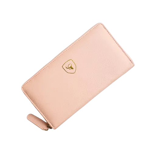 Soft Pink Ladies Natural Grain Ladies Purse