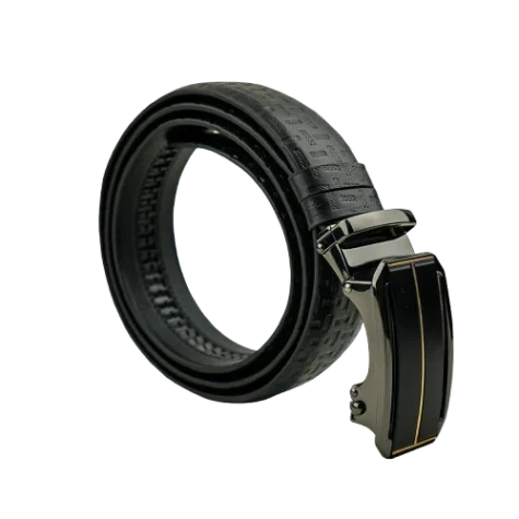 Black-Classic-Pattern-Gear-Buckle-Belt