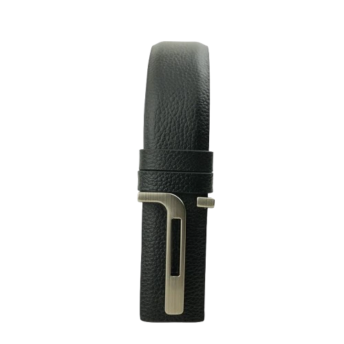 Dot Print Black Gear Buckle Belt 1