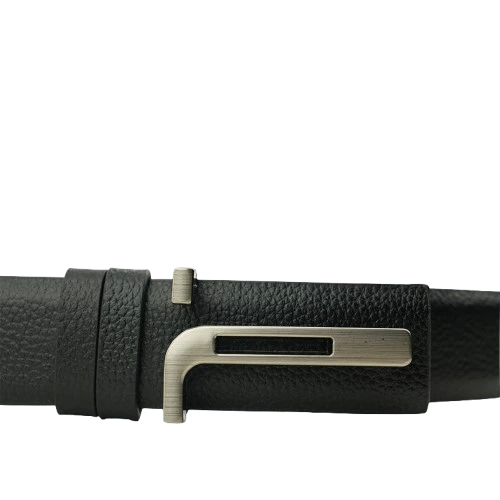 Dot Print Black Gear Buckle Belt 1