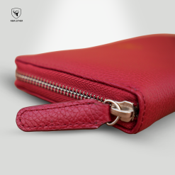 Alternative view of Deep Red Natural Grain Ladies Purse